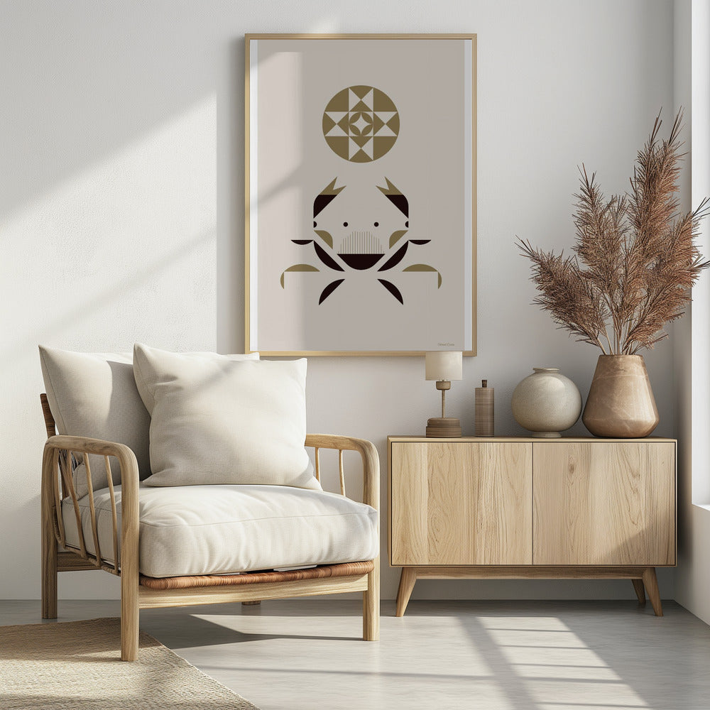 Golden Animals - Ghost Crab (White) | Poster