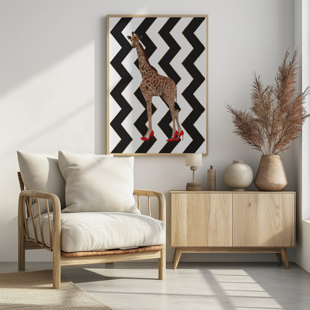 Giraffe Heels zigzag | Poster