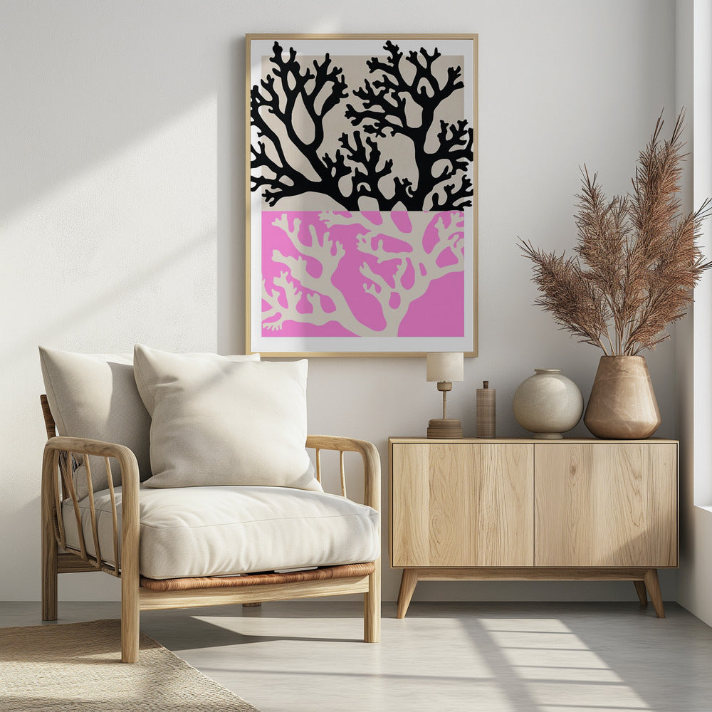 Dual Coral Silhouettes | Poster