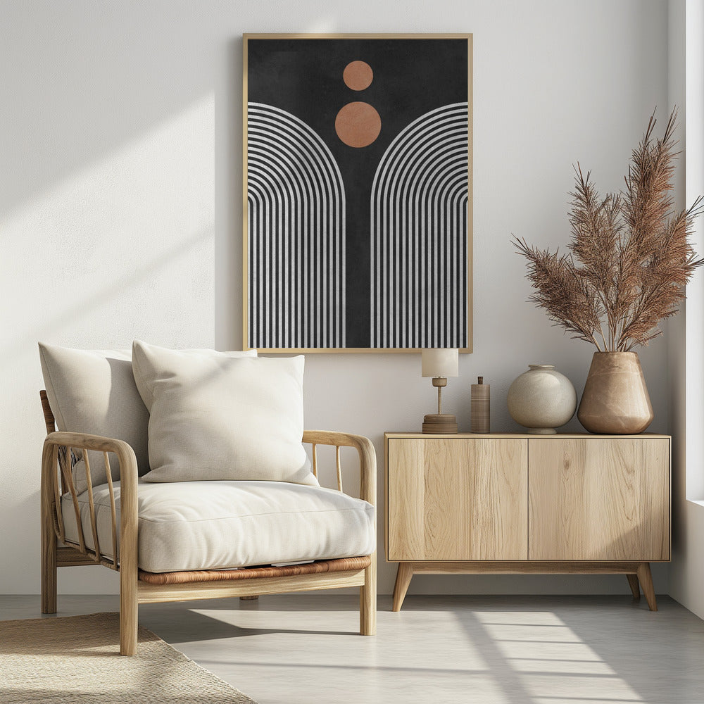 Circles on black background 3 | Poster