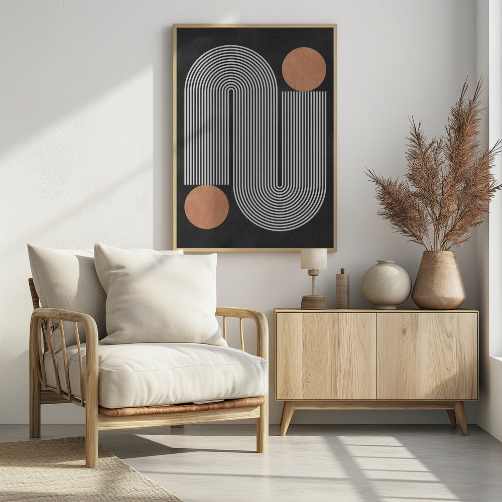 Circles on black background 1 | Poster