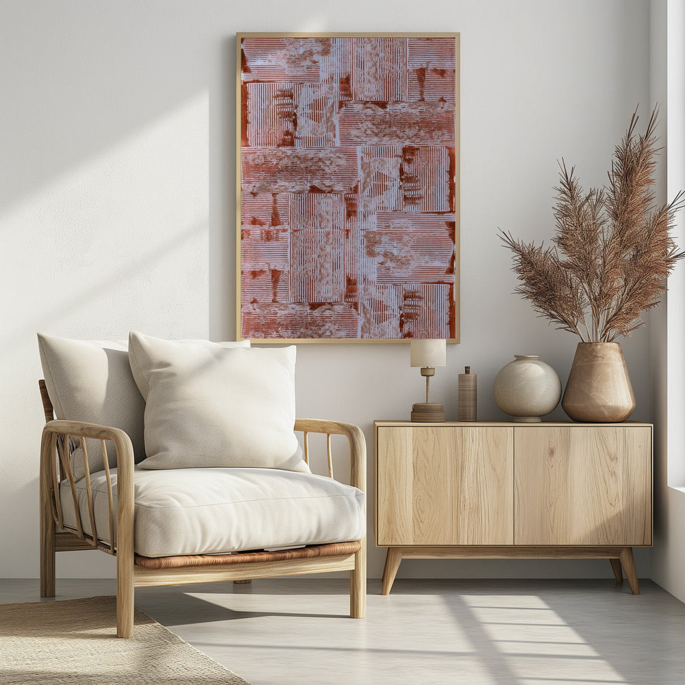 Cinnabar Soft Lines Texture No2 Print | Poster