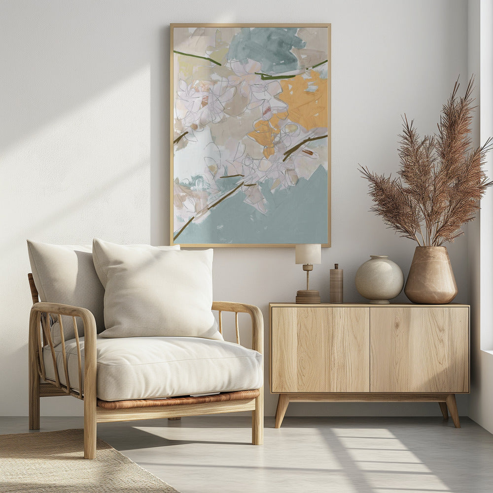 Romantic Pastel Flowers Print | Poster