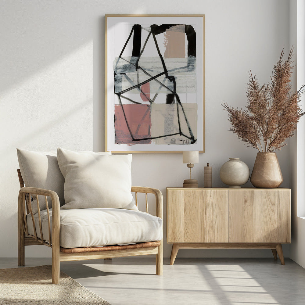 Line Art Patchwork Print No 1 | Poster