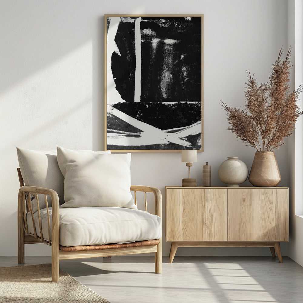 Black Ink Abstract Print | Poster