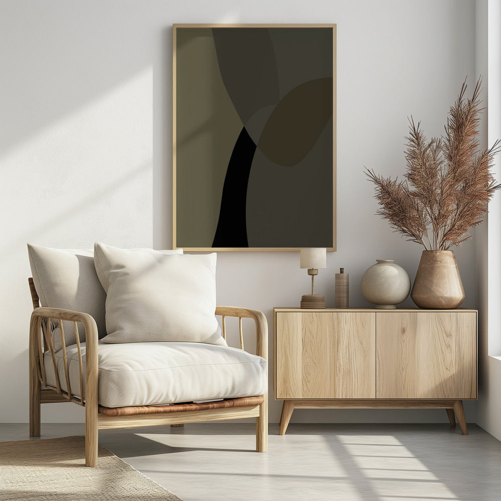 Abstract Neutral Shapes Print 1 | Poster