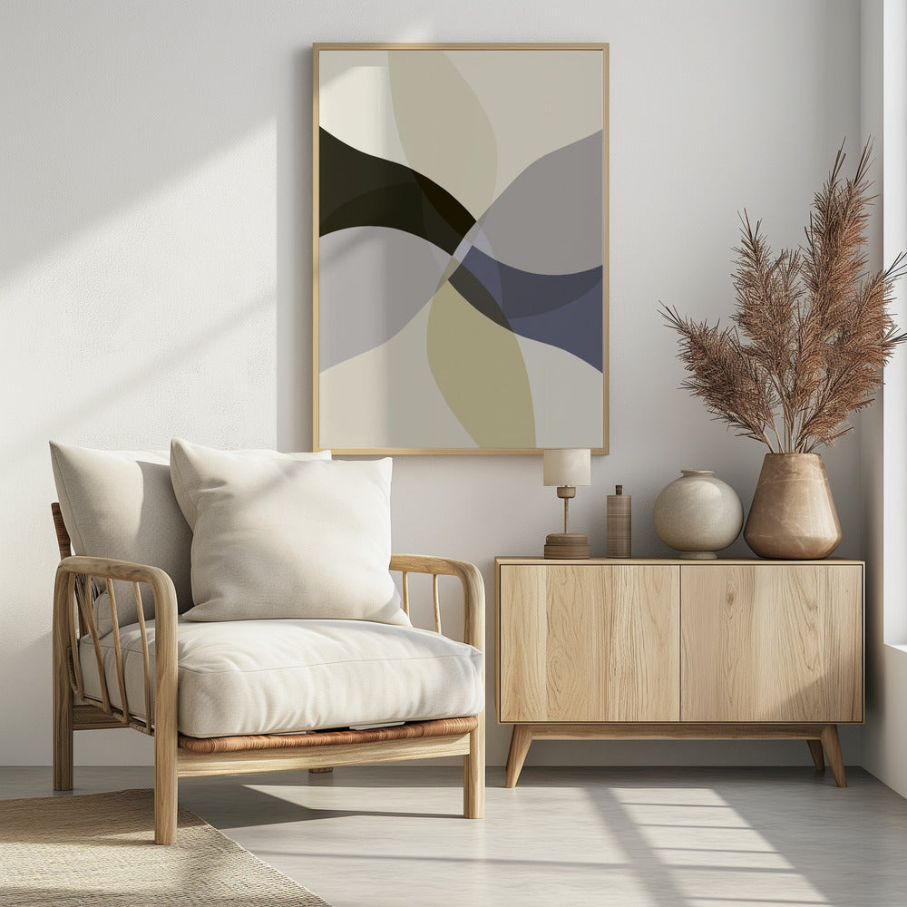 Abstract Neutral Shapes Print 3 | Poster