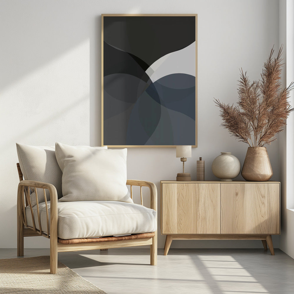 Abstract Neutral Shapes Print 4 | Poster