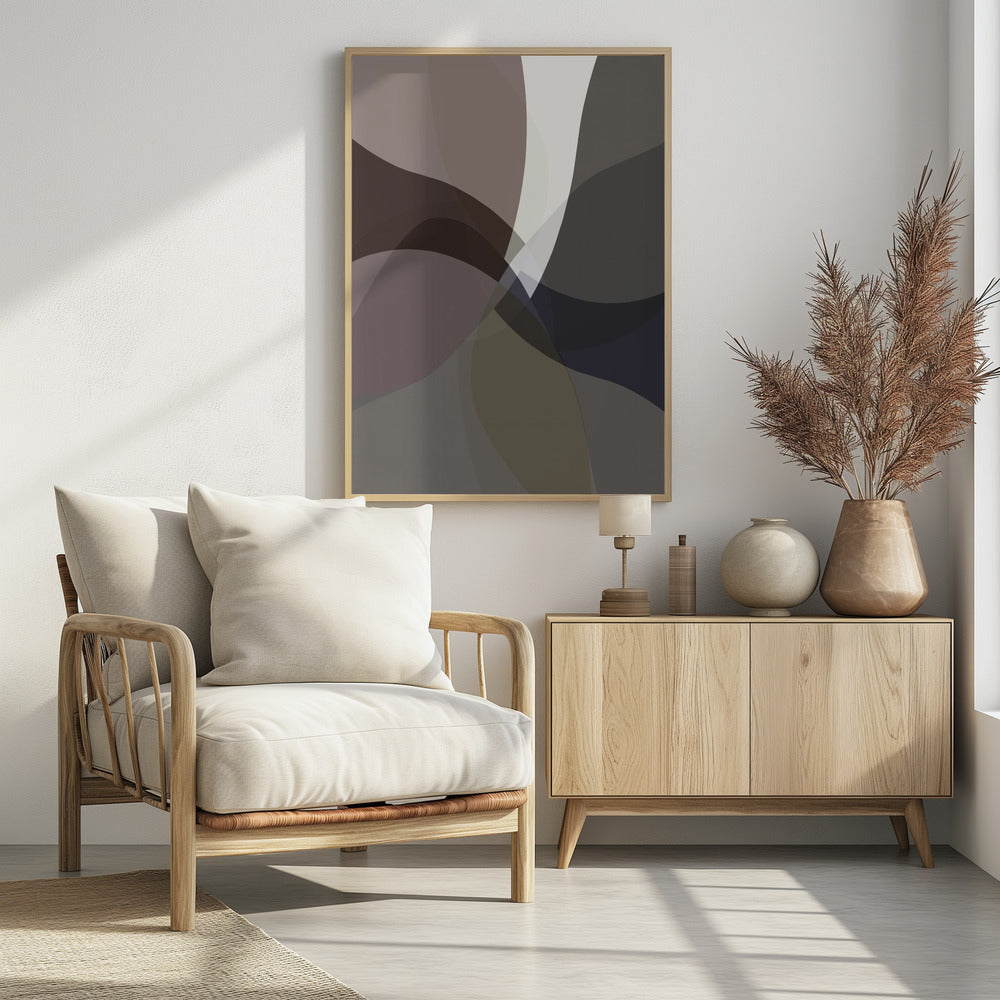 Abstract Neutral Shapes Print 5 | Poster