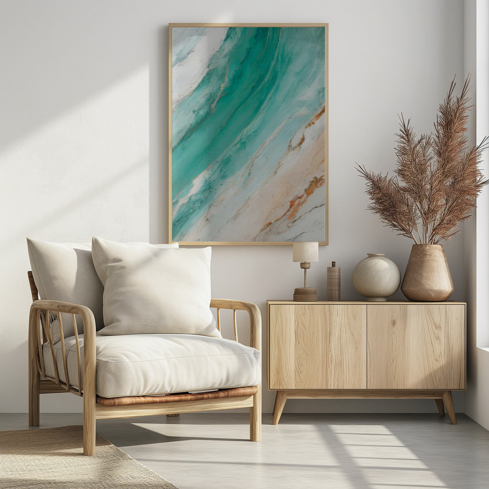 Ocean Waves Or Marble Patterns | Poster