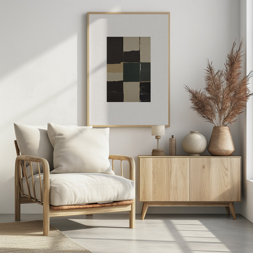 Textured Grid Harmony | Poster