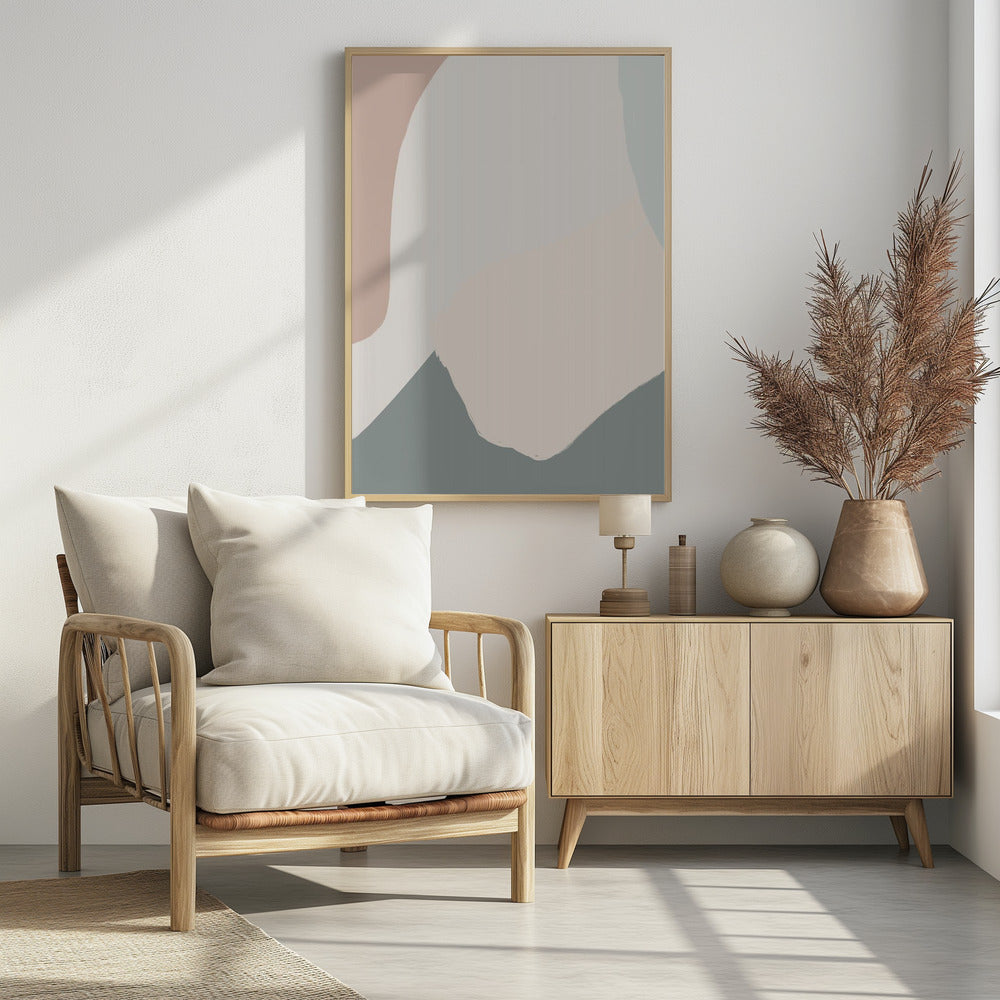 Soothing Beige Abstract | Poster