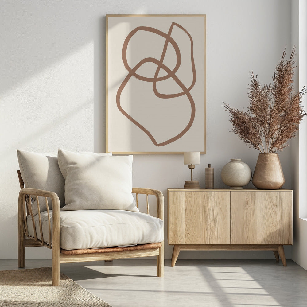Abstract Lines Mocha 5 | Poster