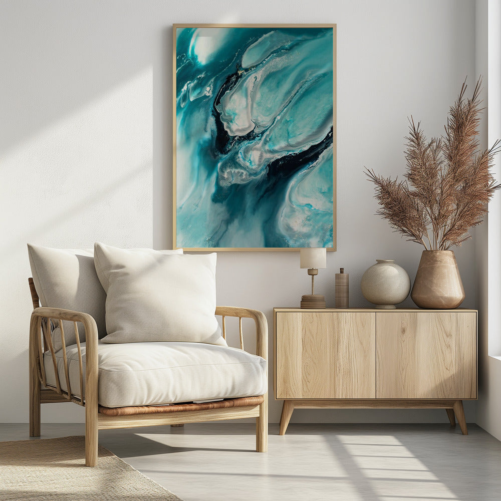 Ocean Teal Aqua Turquoise "Ocean Teal" | Poster