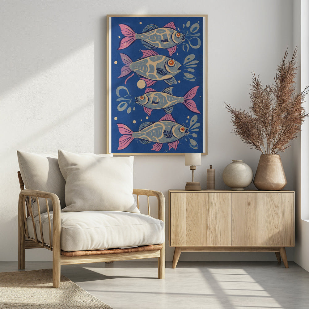 Vibrant Aquatic Dance | Poster