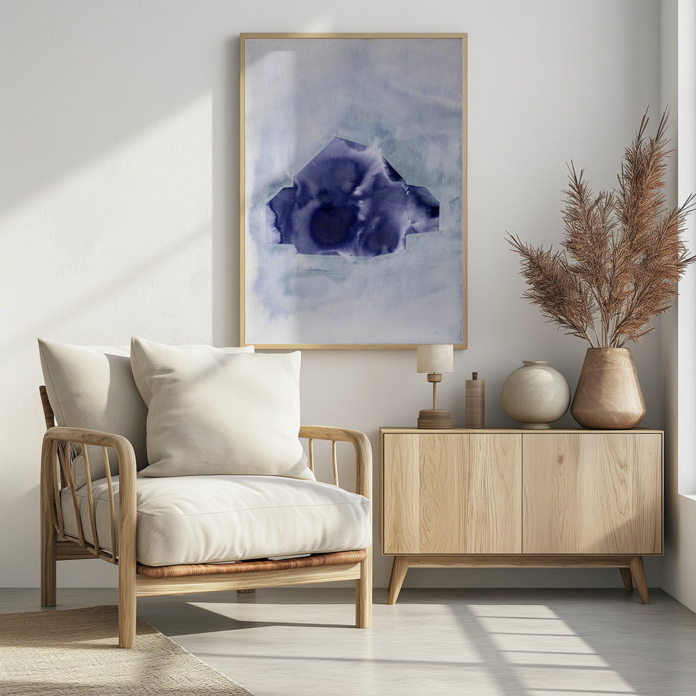 Geometric Shape in Deep Indigo | Poster