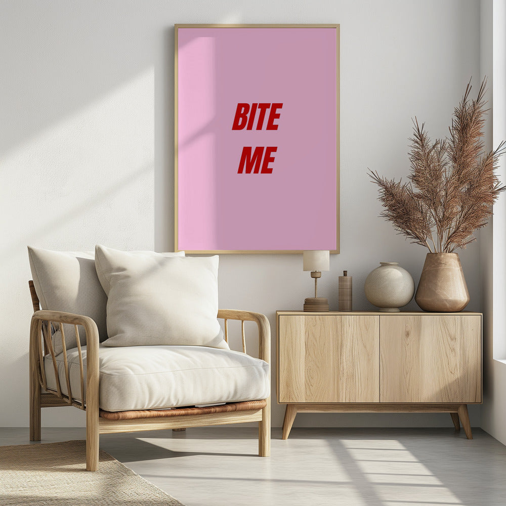 Red on Pink Boldness | Poster