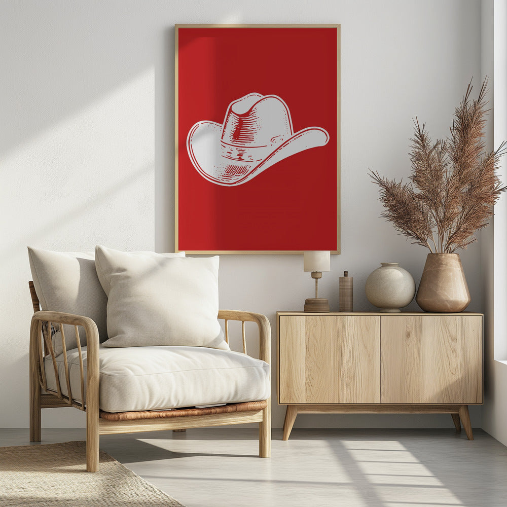 Red Cowboy Hat | Poster