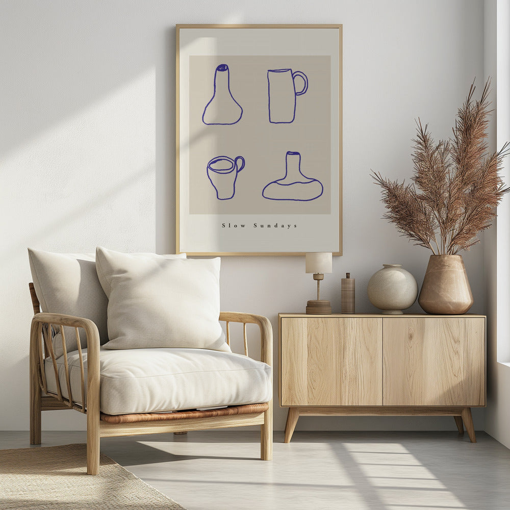 Abstract Pottery Lines | Poster