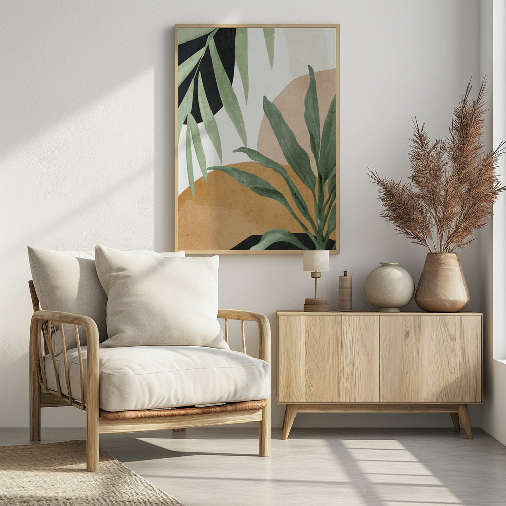 Abstract Art Tropical Leaves | Poster