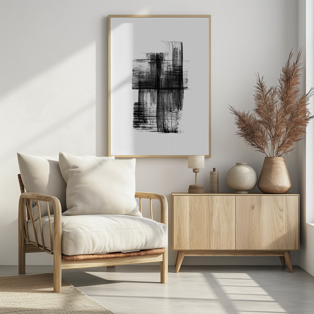 Ink %22black Ink Strokes No.03%22 | Poster