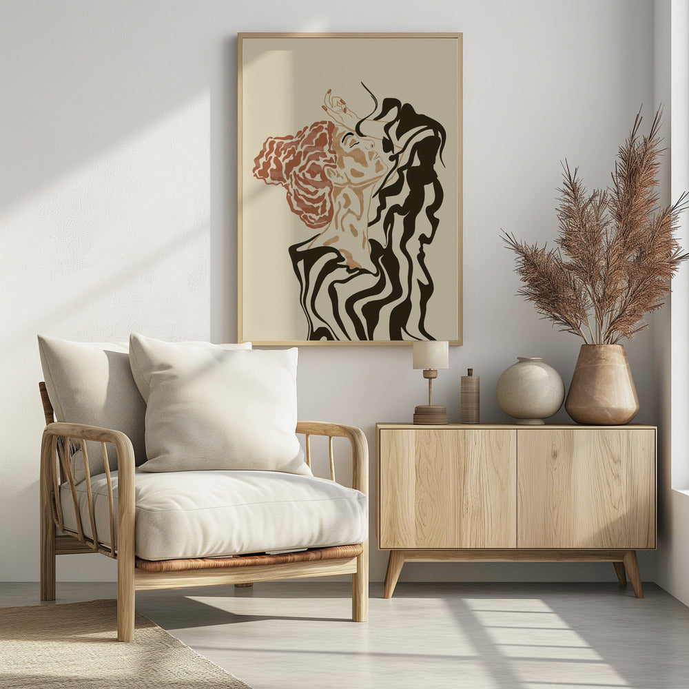 Woman In a Striped Blouse | Poster