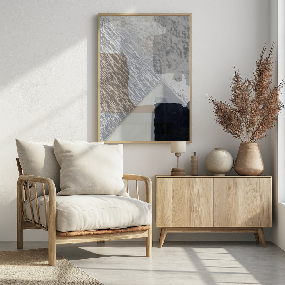 Fragmented Form in White | Poster