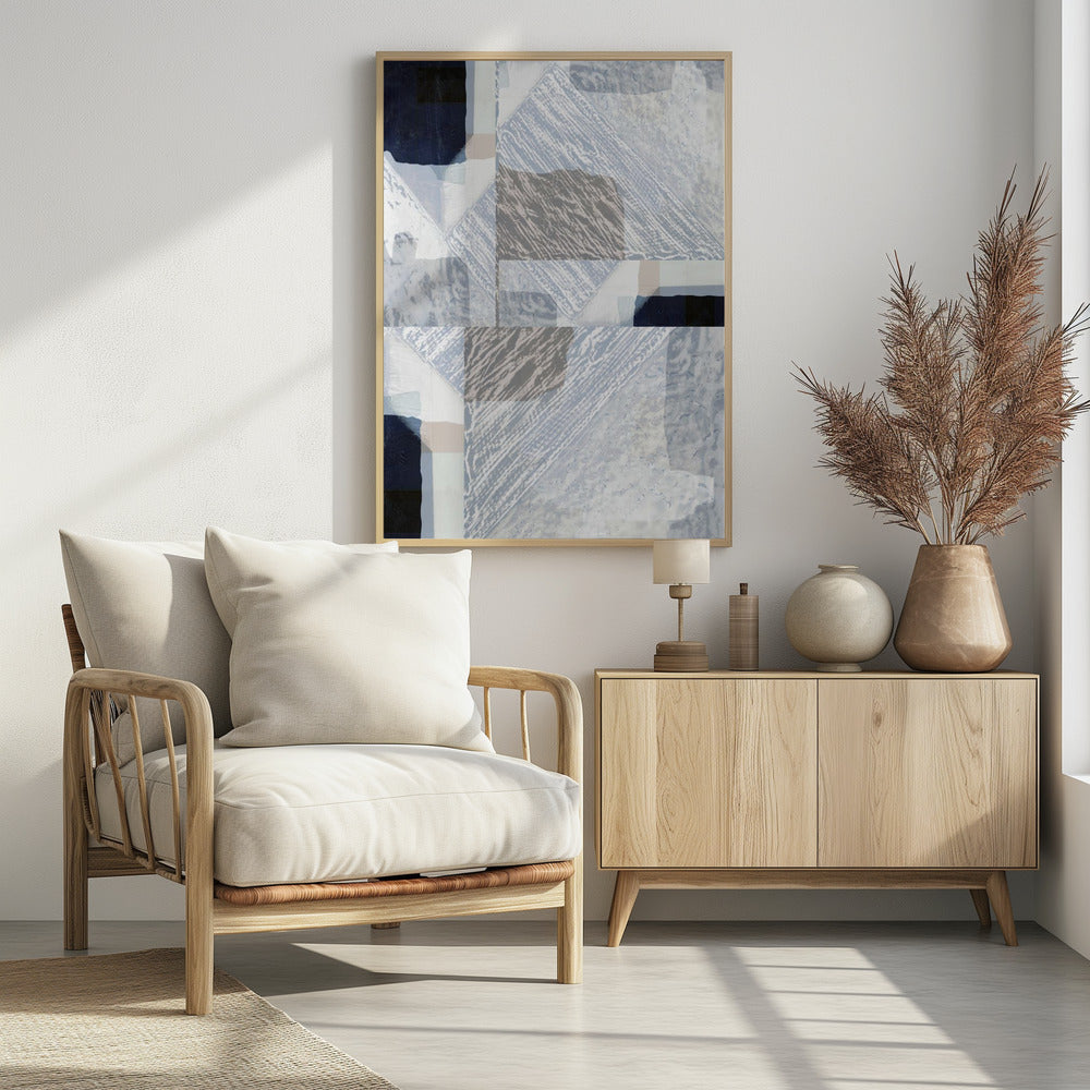 Fragmented Form in White | Poster