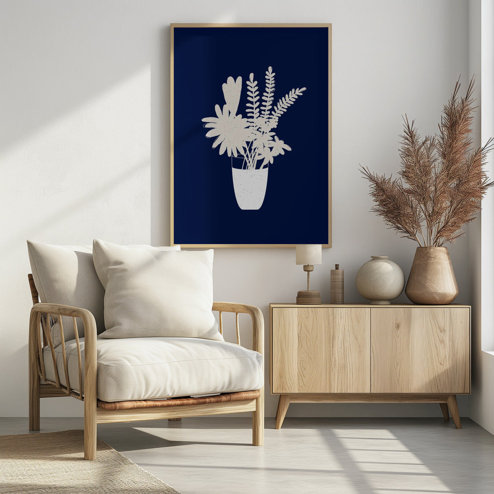 Sepia Floral Silhouette | Poster
