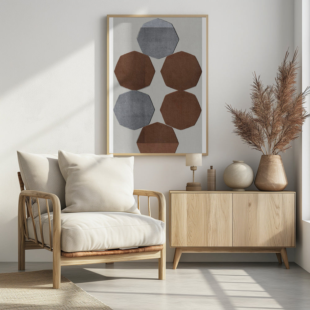 Faceted Earth Shapes | Poster