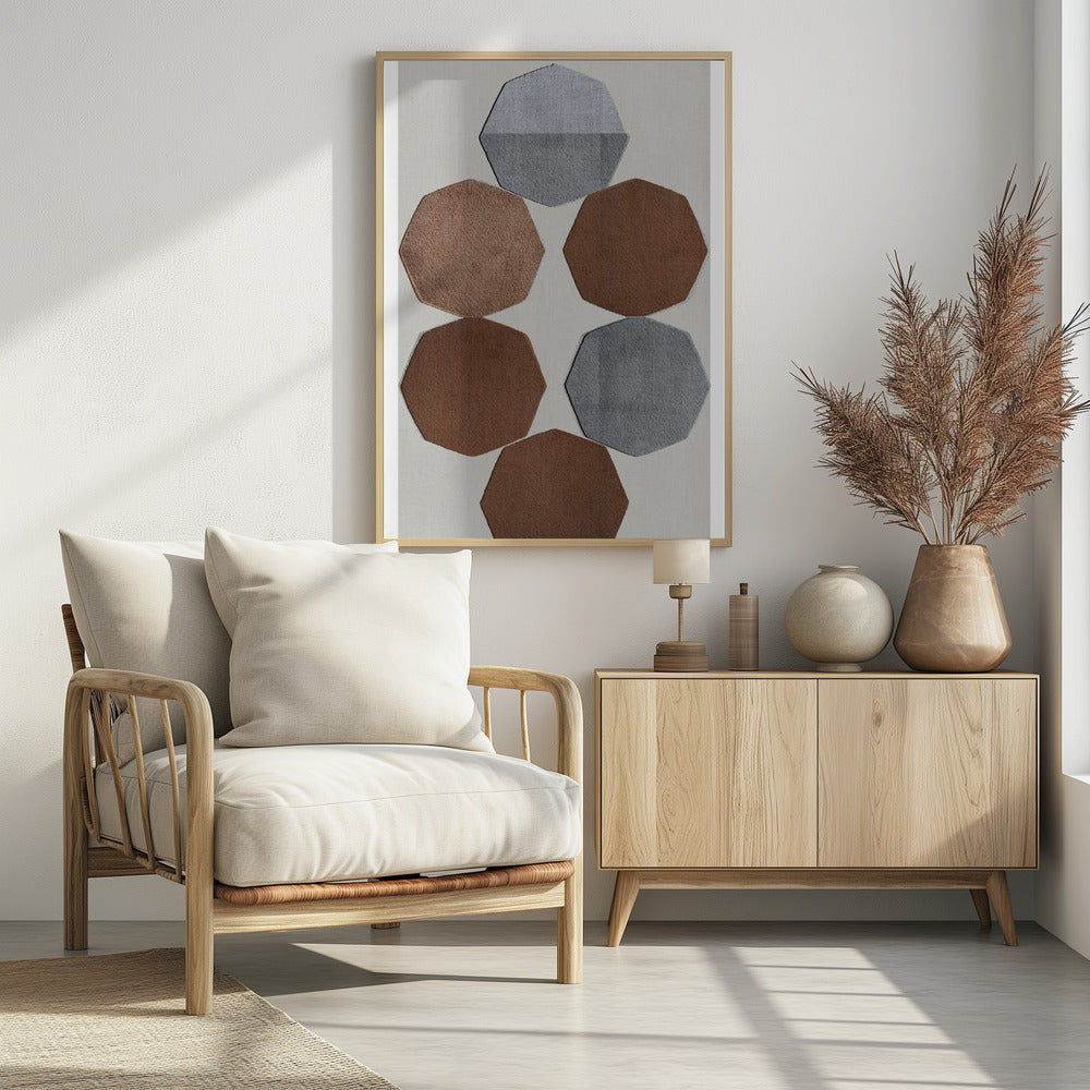Faceted Earth Shapes | Poster