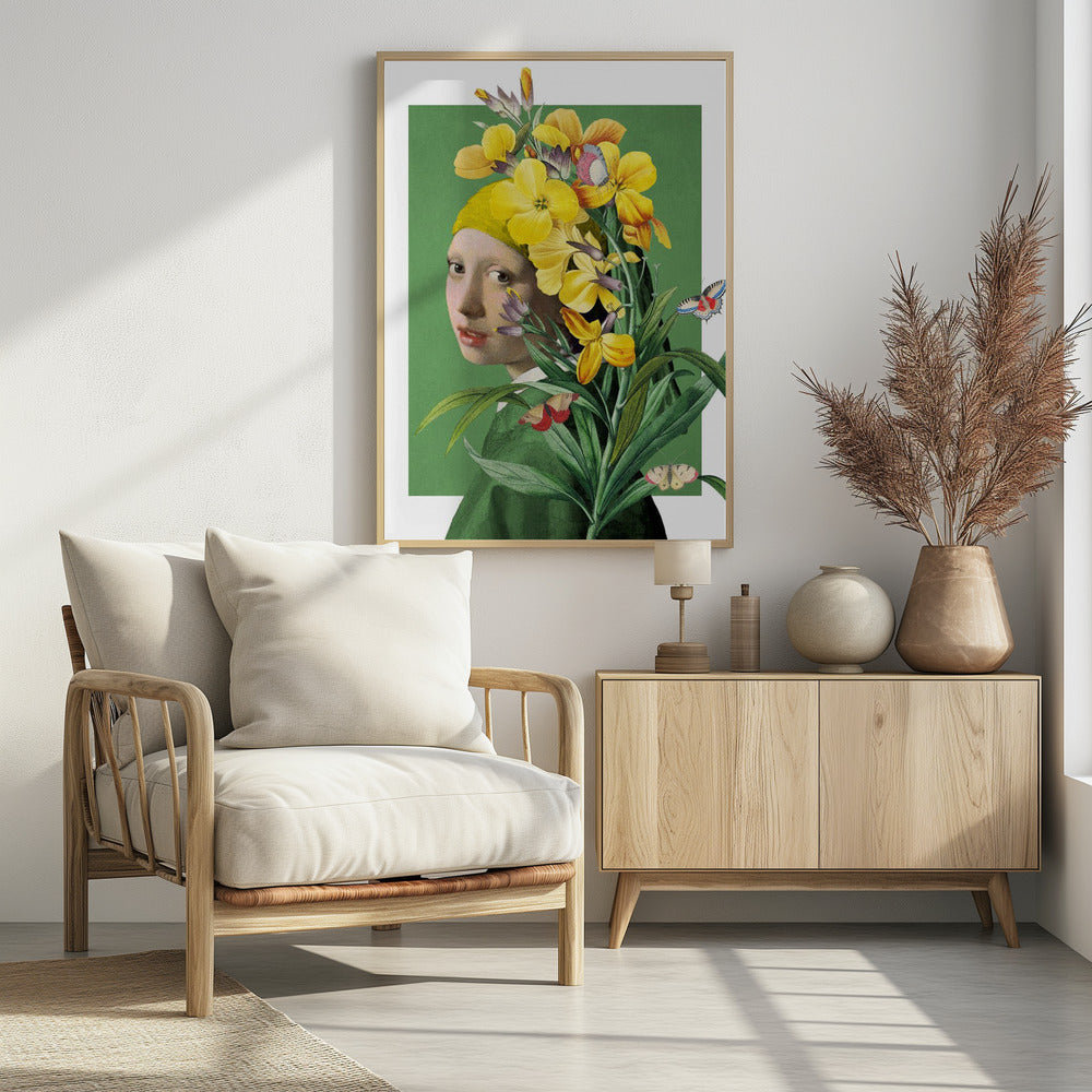 Girl With Pearl Earring the Springtime Edition | Poster