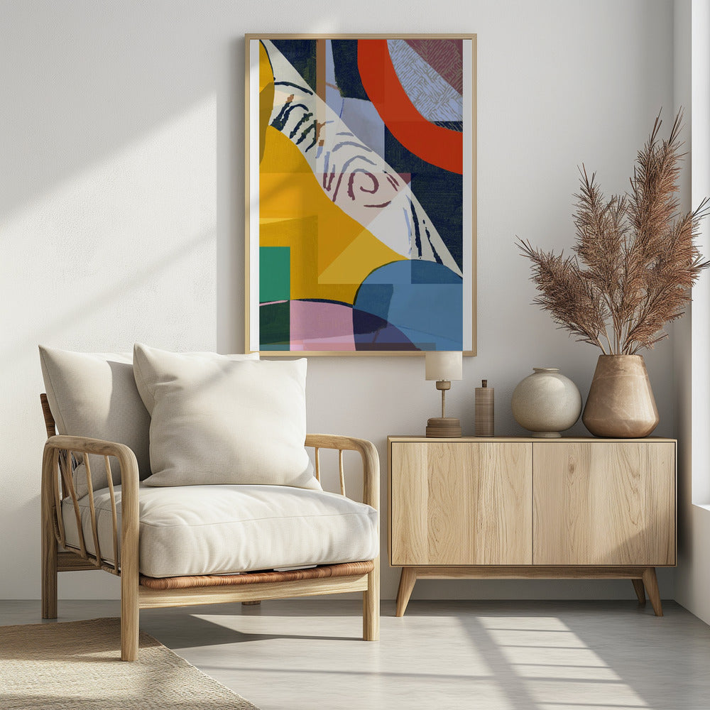 Vibrant Composition Of Geometric Shapes | Poster