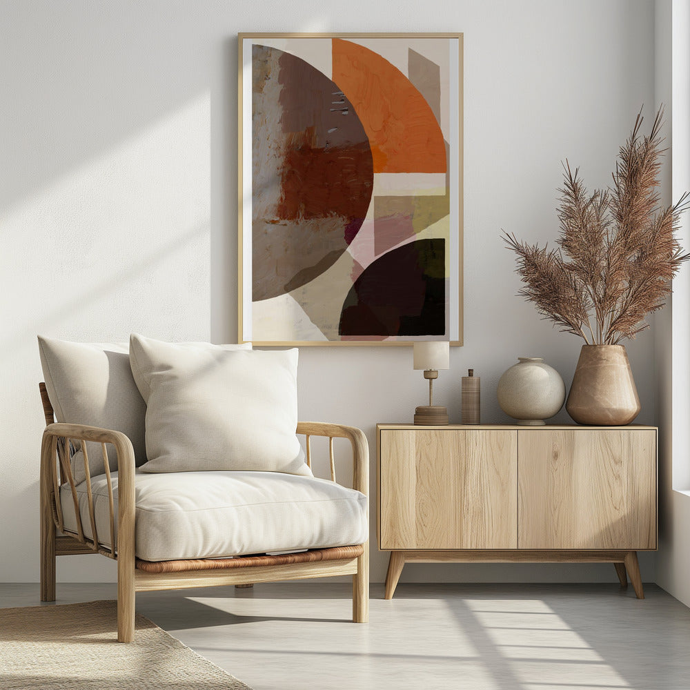 Bold Geometric Shapes And Earthy Tones | Poster