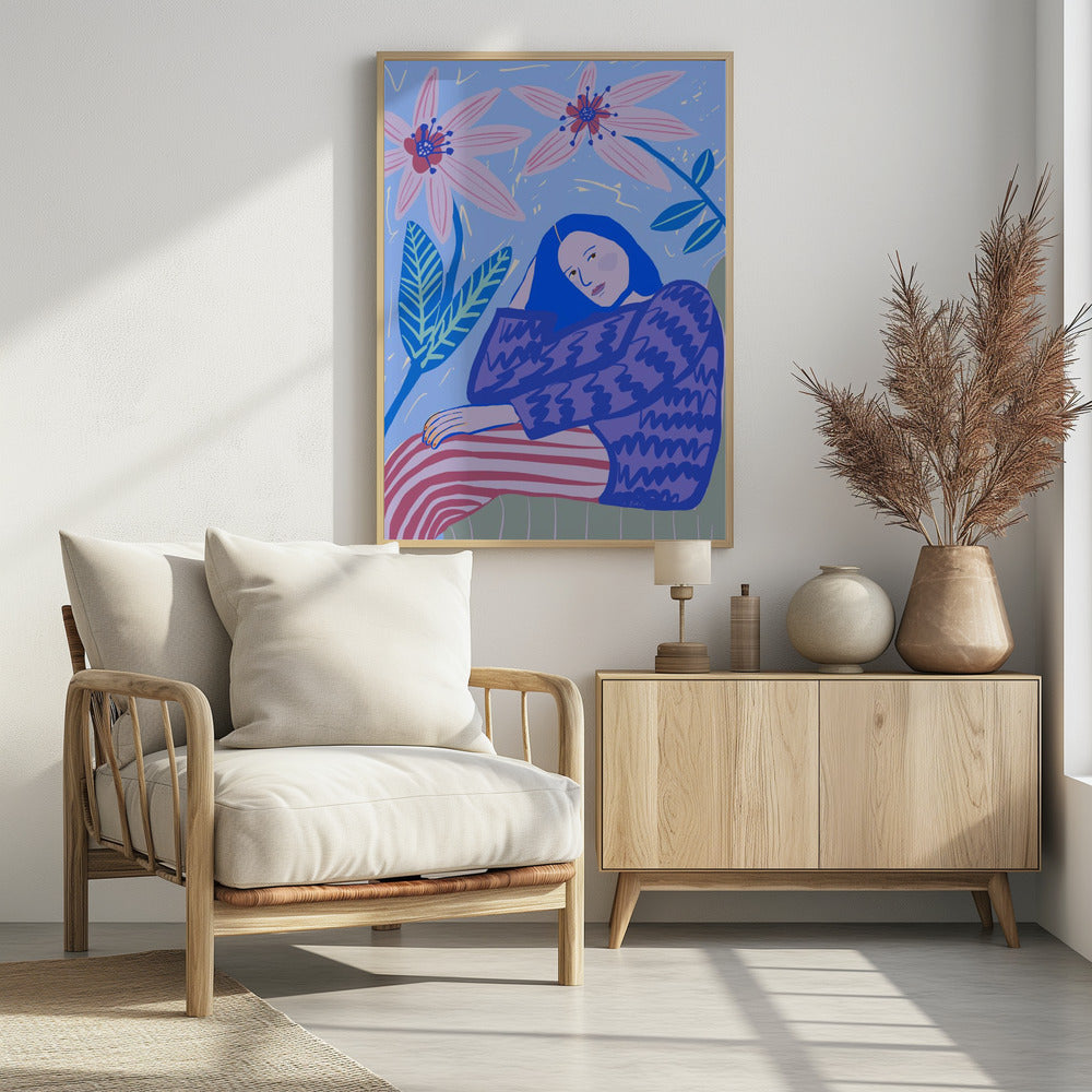 Lady sitting | Poster