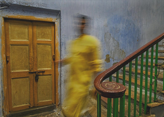 Man in stair case | Canvas