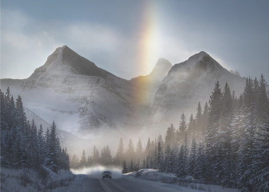 Riding Under Frozen Rainbow | Canvas
