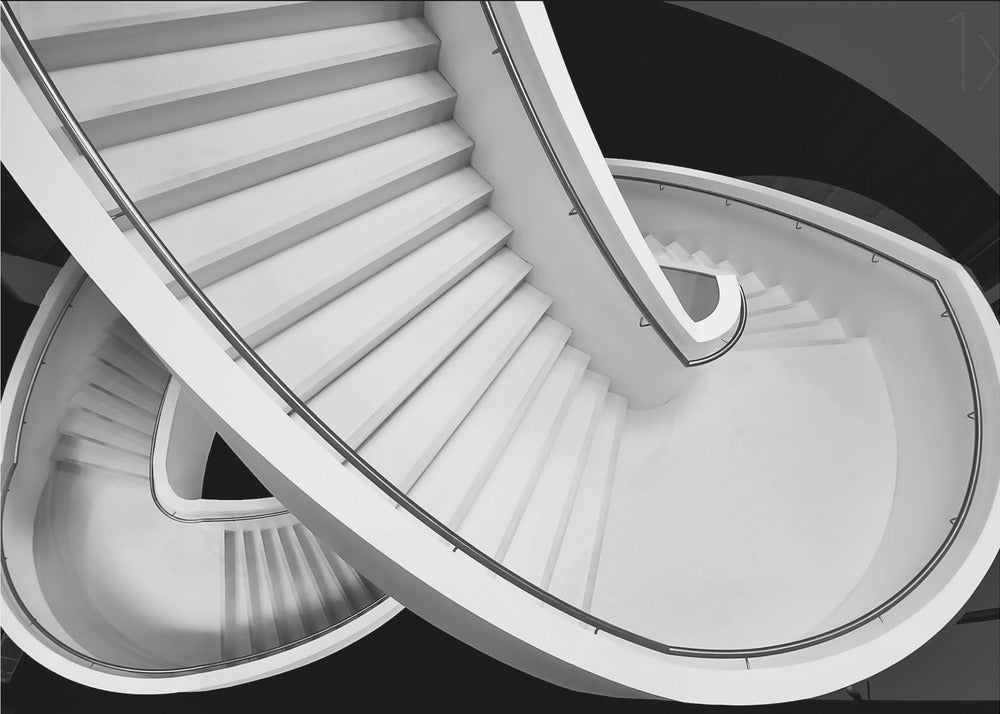 B&W staircase | Poster
