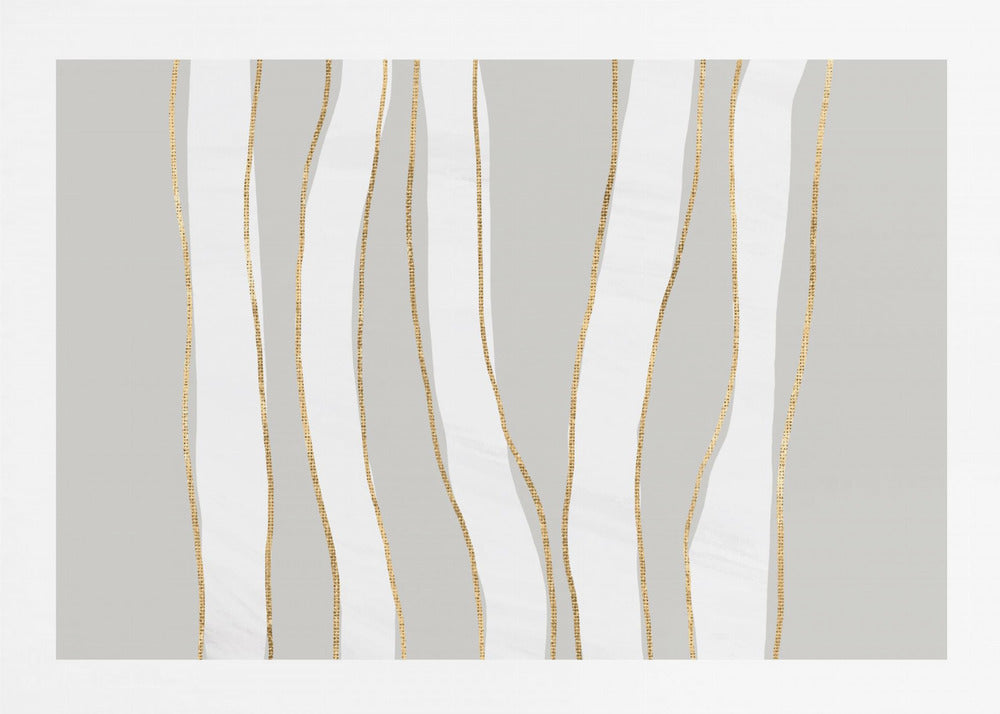 Gold And White Golden Waves | Wallpaper