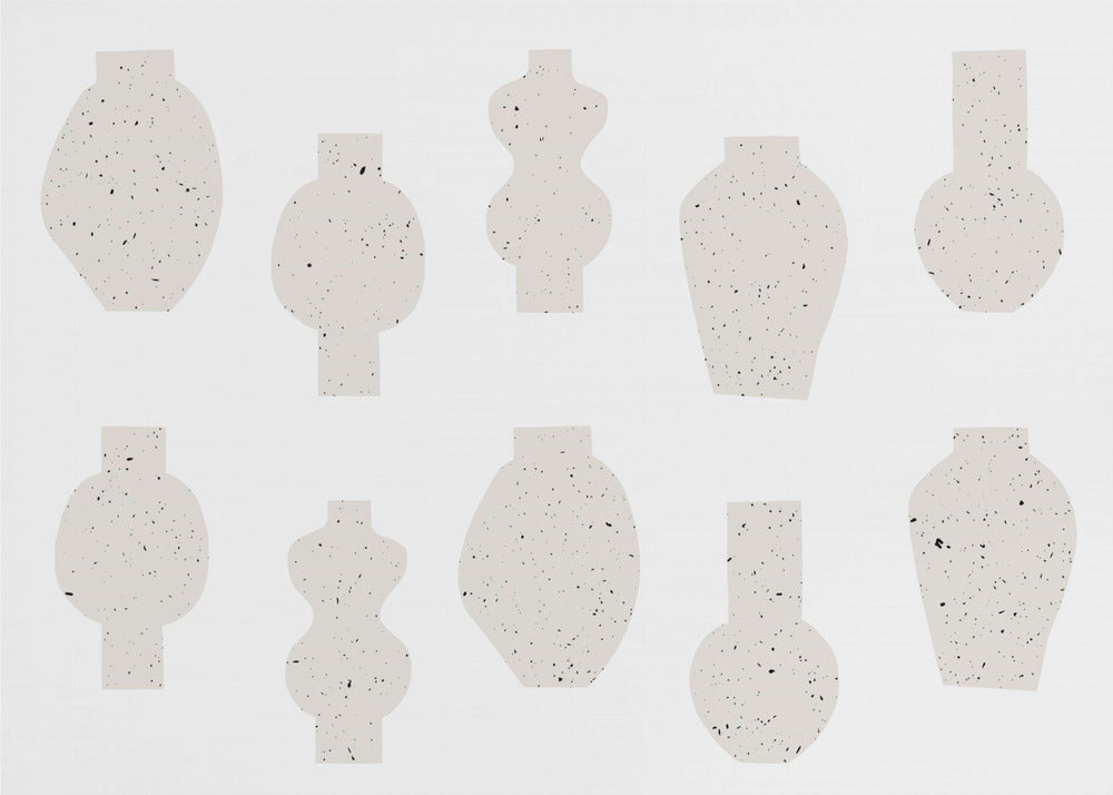 Abstract Vases Beige | Poster