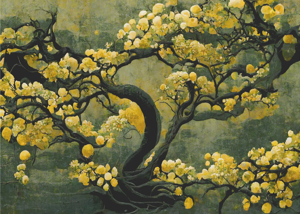 Golden Blossom Tree | Canvas