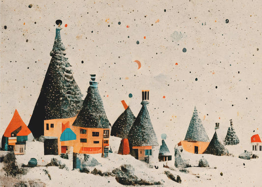 “Whimsical Village†| Wallpaper