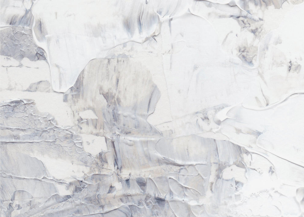 White and Gray Brushstrokes | Poster