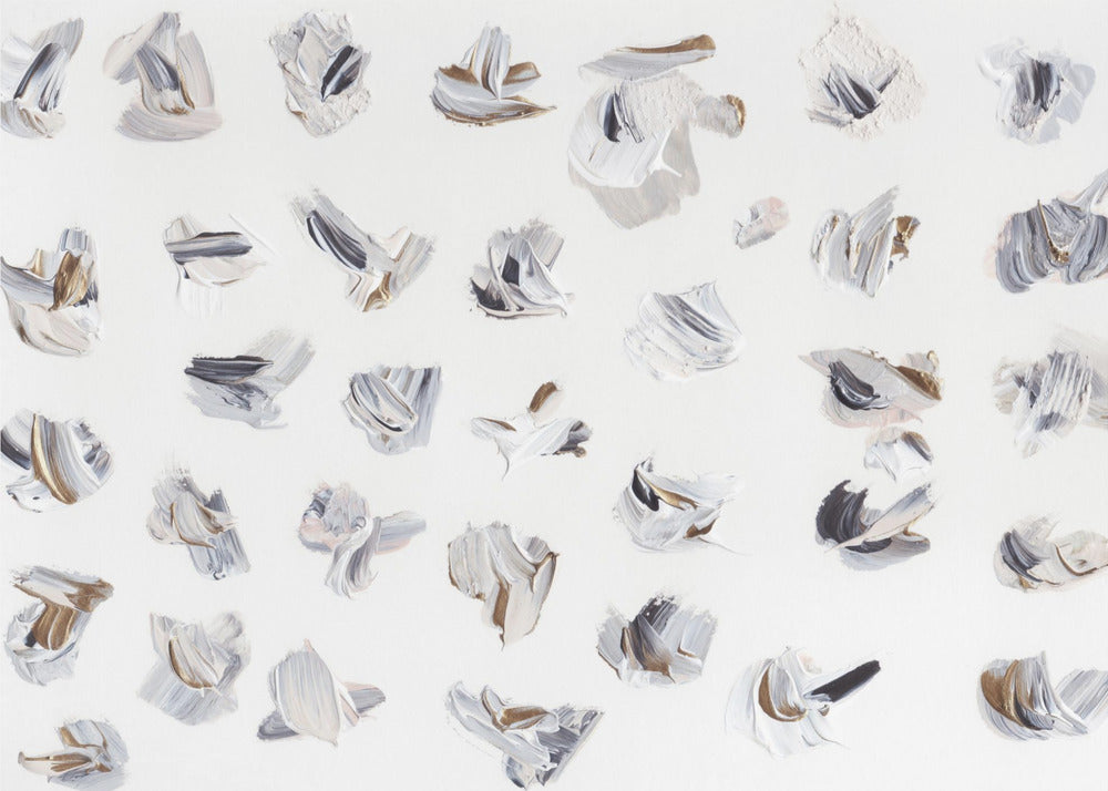 Dynamic Brushstrokes in Neutral Tones | Wallpaper