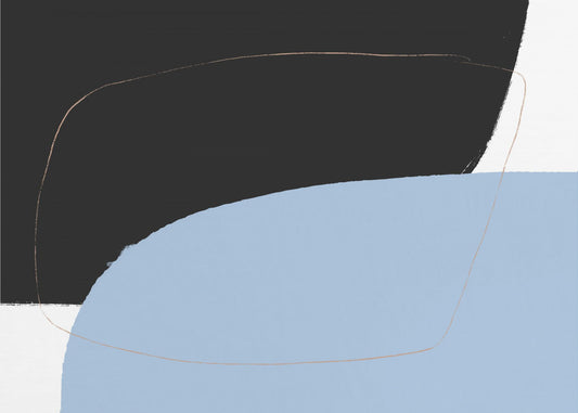 Interwoven Contrast Black Bold Meets Blue Soft | Poster