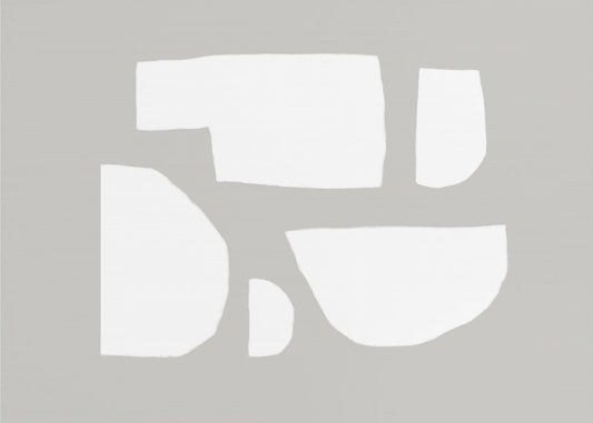 Minimalistic White Shapes | Poster