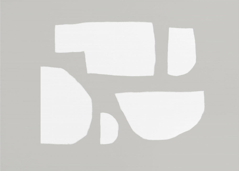 Minimalistic White Shapes | Canvas