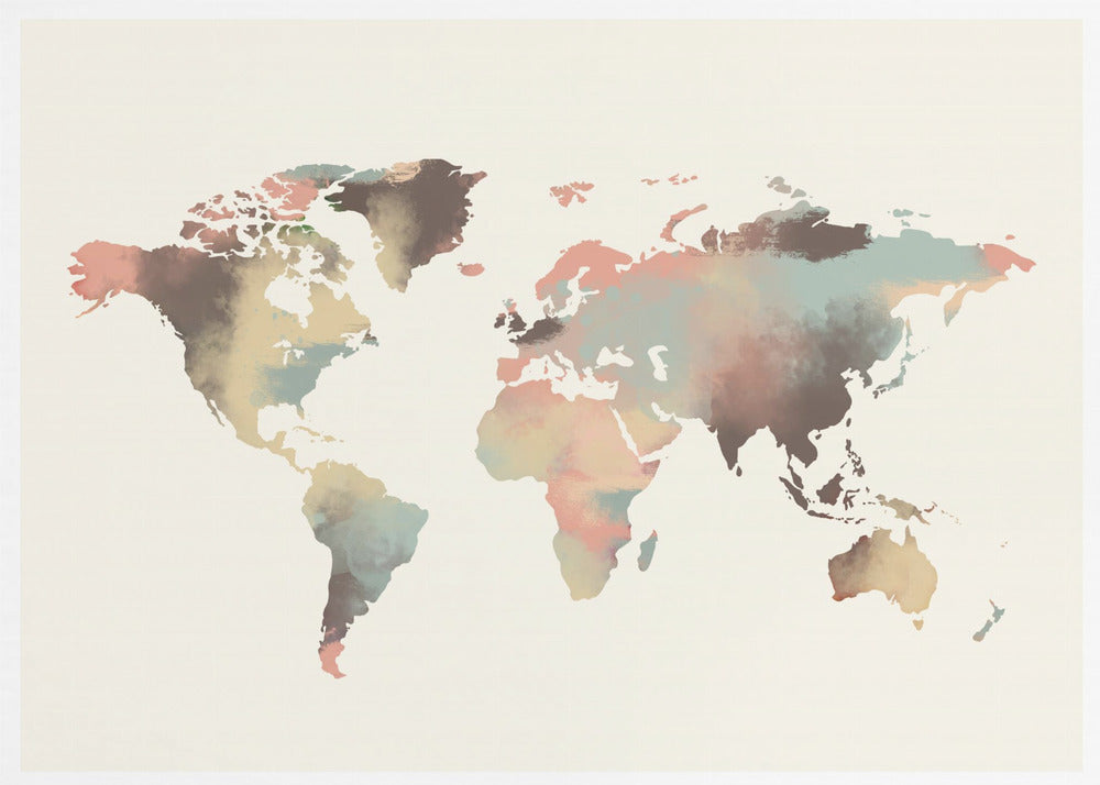 Watercolor World Map | Canvas