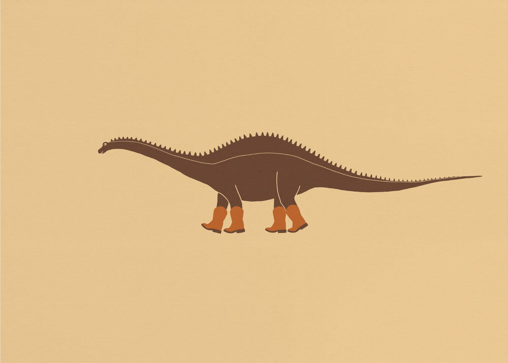 Rebbachisaurus Reba the Cowgirl Dinosaur Texture | Poster