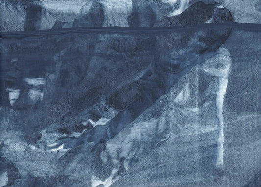 Blue Texture Flowing Vertical Lines | Poster